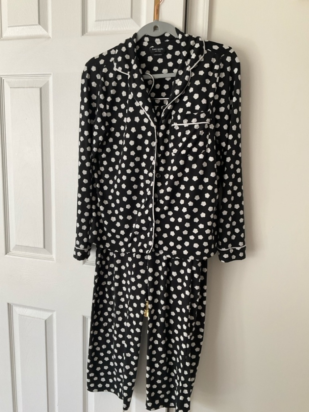 kate spade Black and White Floral Dot Top